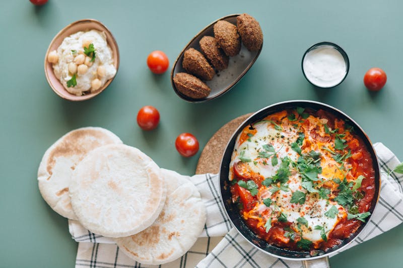 Falafel power grain bowl with hummus