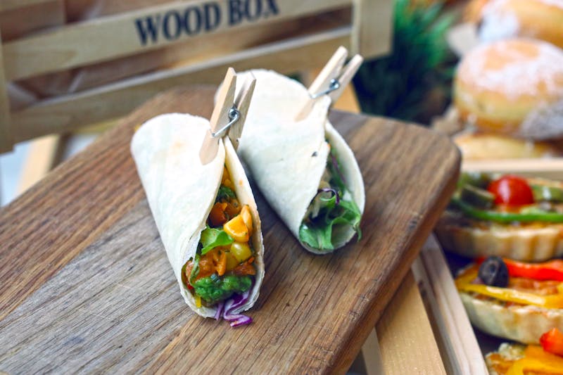 Smoky veggie black bean wrap