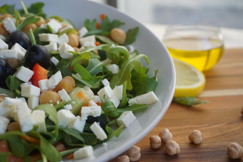 Tuna Mediterranean wrap with feta and olives
