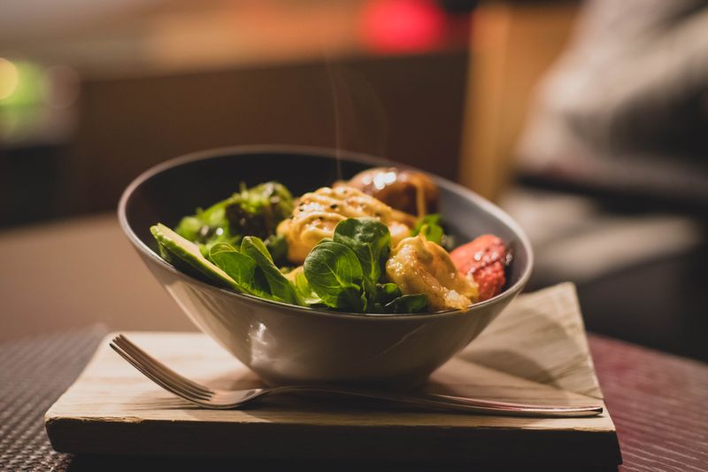 Spicy Thai Chop salad with peanut dressing